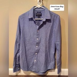Men American Rag Small Button Down Long Sleeve Shirt